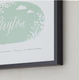 "Meadow fawn" - Personalized Art Print in Seaglass by Jennifer Wick - Frame Close-up