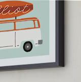 "surfboard" - Personalized Art Print in wave by JeAnna Casper - Frame Close-up