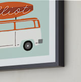 "surfboard" - Personalized Art Print in wave by JeAnna Casper - Frame Close-up