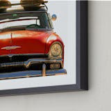 "Surfing Since 1955" - Art Print in Chili Pepper by Carole Crohan - CaroleeXpressions - Frame Close-up