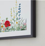 "English Garden" - Art Print in White by Anna Stout-Tuckwiller - Frame Close-up