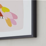 "Bird No. 2" - Art Print in Bubble Gum by Morgan Kendall - Frame Close-up