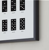 "Counting Dominoes" - Art Print in Classic Black by Snow and Ivy - Frame Close-up