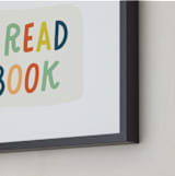 "Go Read a Book" - Art Print in Terra Cotta by Rachel K. Swanson - Frame Close-up