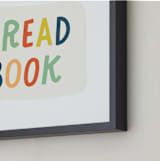 "Go Read a Book" - Art Print in Terra Cotta by Rachel K. Swanson - Frame Close-up