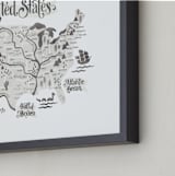 "Pirate Map" - Art Print in Ahoy by Jessie Steury - Frame Close-up