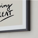 "Doing Great" - Art Print in Off White by Erika Firm - Frame Close-up