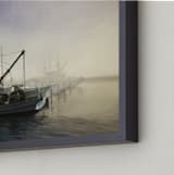 "Divergence - Pillar Point Harbor" - Art Print in Morning Sky by Robert Deem - Frame Close-up