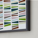 "Strada" - Art Print in Midnight BLue by Lisa Samartino Design - Frame Close-up