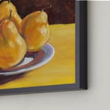 "First Pears" - Art Print in Golden Yellow by Robert Deem - Frame Close-up