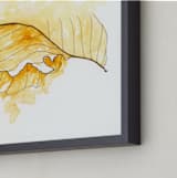 "Gold Leaf" - Art Print in Warm Gold by Emily Magone - Frame Close-up