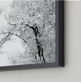 "Silent Storm" - Art Print in winter grey by Leslie Le Coq - Frame Close-up