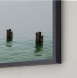 "Three in the sea" - Art Print in Sea Grey by Johanna Phillips Huuva - Frame Close-up