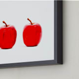 "Red Apples" - Art Print in Red & White by Katrina Leandro - Frame Close-up