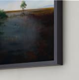 "Misty Shoreline" - Art Print in Shadow Green by Robert Deem - Frame Close-up