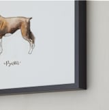 "Boxer" - Art Print in Brown by Megan Kelso - Frame Close-up