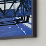 "Cherry Creek" - Art Print in Creek Blue by Jeff Preuss - Frame Close-up