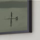 "Shoals Ahead!" - Art Print in Misty Grey by Robert Deem - Frame Close-up