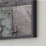 "lady in the POOL" - Art Print in ocean blue by Gail Schechter - Frame Close-up