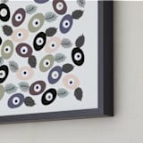"Arctic Bouquet" - Art Print in Noir by Lisa Samartino Design - Frame Close-up