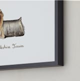 "Yorkshire Terrier" - Art Print in Brown by Megan Kelso - Frame Close-up