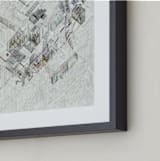 "Ginza, Tokyo Abstraction" - Art Print in Hued Yellows and Reds by Johnathon Smith - Frame Close-up
