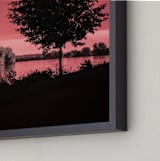 "Riverradiate Two" - Art Print in Rose Glow by Jeff Preuss - Frame Close-up
