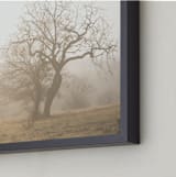 "Sunrise Trees" - Art Print in Earth Tan by Laura Mock - Frame Close-up