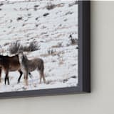 "Desert Devotion" - Art Print in Desert Snow by Leslie Le Coq - Frame Close-up