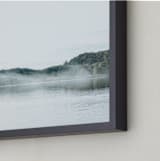 "WhiteLake" - Art Print in white grey by Lying on the grass - Frame Close-up