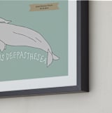 "Deep as the Sea" - Personalized Art Print in Aqua by Annada Hypes - Frame Close-up