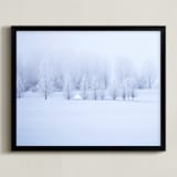 "Winter's Solitude" - Art Print in Purple Ice by Leslie Le Coq - Framed