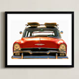"Surfing Since 1955" - Art Print in Chili Pepper by Carole Crohan - CaroleeXpressions - Framed