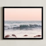 "Malibu View No.3" - Art Print in coastal blush by Kamala Nahas - Framed
