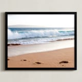 "Walk to the Waves on MacKena" - Art Print in Beach Blue Sky by Mary Ann Glynn-Tusa - Framed