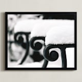 "Cold Iron" - Art Print in Black by Elky Ink - Framed