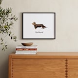 "Dachshund" - Art Print in Brown by Megan Kelso - In a Room
