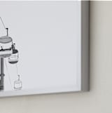 "Ride In The Sky" - Art Print in Silver by PHEP Design Studio - Frame Close-up