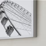 "Wheel In The Sky" - Art Print in Silver Grey by PHEP Design Studio - Frame Close-up