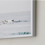"Come On Baby Kick Them Daisies" - Art Print in Surfing Blues by Summer Strauch - Frame Close-up