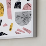 "Boats on a river" - Art Print in light and fun by Susanne Kasielke - Frame Close-up