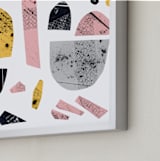 "Boats on a river" - Art Print in light and fun by Susanne Kasielke - Frame Close-up