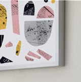 "Boats on a river" - Art Print in light and fun by Susanne Kasielke - Frame Close-up