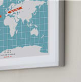 "You are Here" - Personalized Art Print in Ocean by Michelle Roman - Frame Close-up