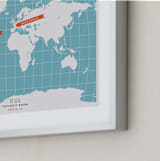 "You are Here" - Personalized Art Print in Ocean by Michelle Roman - Frame Close-up