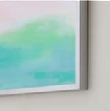 "Pink Komodo" - Art Print in Regent St Blue by Artsy Canvas Girl Designs - Frame Close-up