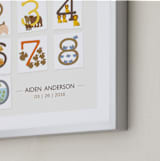 "Let's Count" - Personalized Art Print in Latte by Bella Expressions-Linda Birtel - Frame Close-up