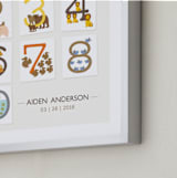 "Let's Count" - Personalized Art Print in Latte by Bella Expressions-Linda Birtel - Frame Close-up