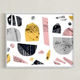 "Boats on a river" - Art Print in light and fun by Susanne Kasielke - Framed