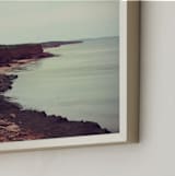 "The Sea Awaits" - Art Print in Seafoam by Gray Star Design - Frame Close-up